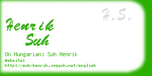 henrik suh business card